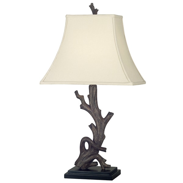 'Luckett' Woodgrain Finished Driftwood Styled Table Lamp Design Craft Table Lamps