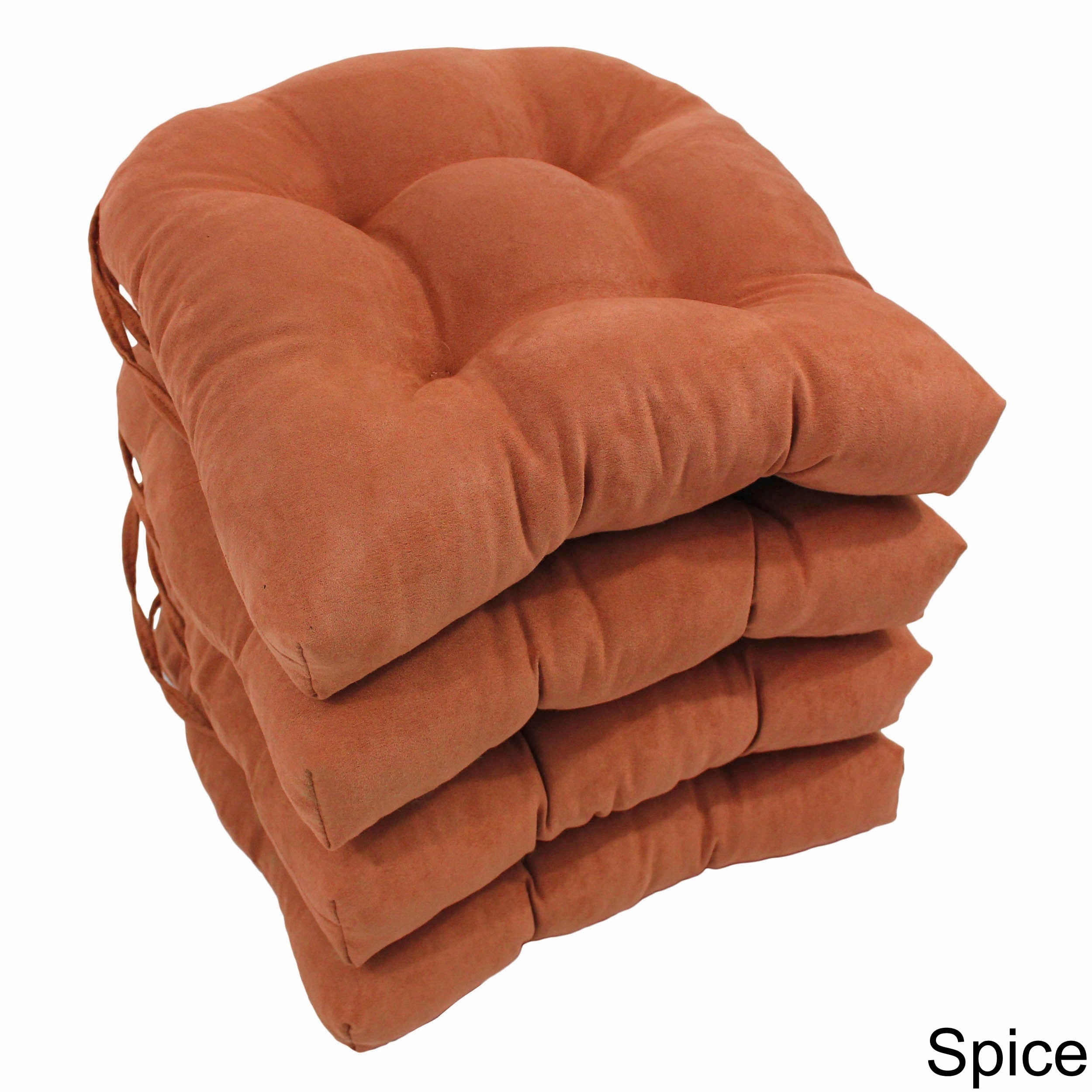 16-inch U-shaped Indoor Microsuede Chair Cushions (Set of 2, - Picture 80 of 103