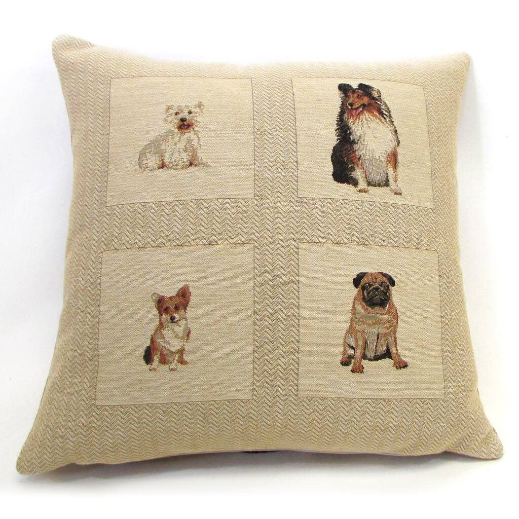 Corona Decor 'Best Friends' Dog Pattern 18-inch Throw Pillow