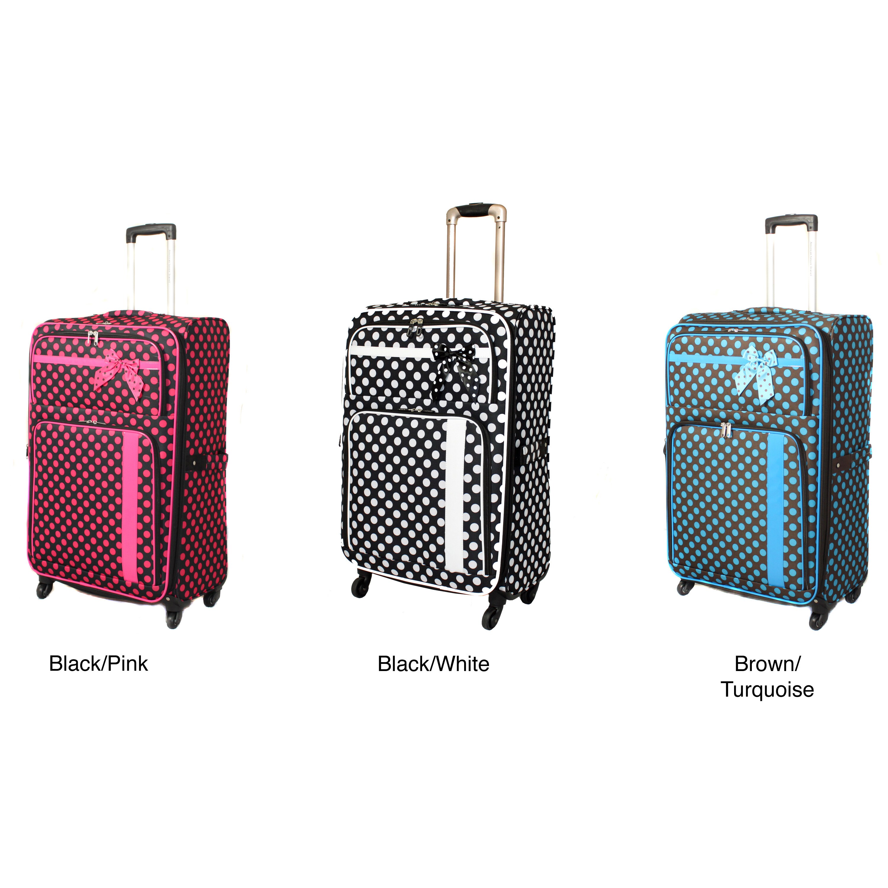 Shop Polka Dot Delight 29Inch Expandable Lightweight Spinner Upright