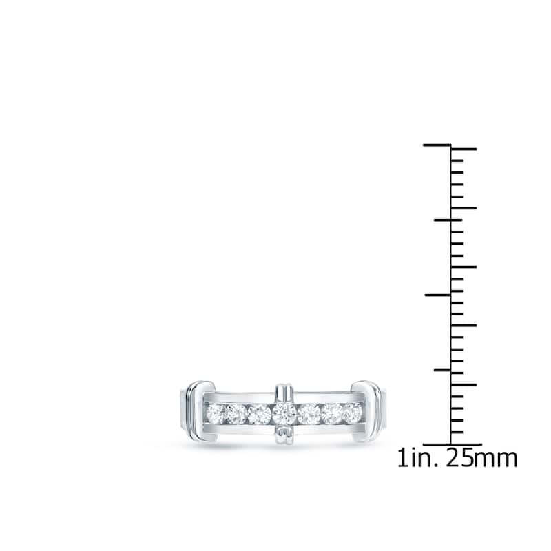 Men's 14k Gold1/2ct TDW Diamond Wedding Band by Auriya