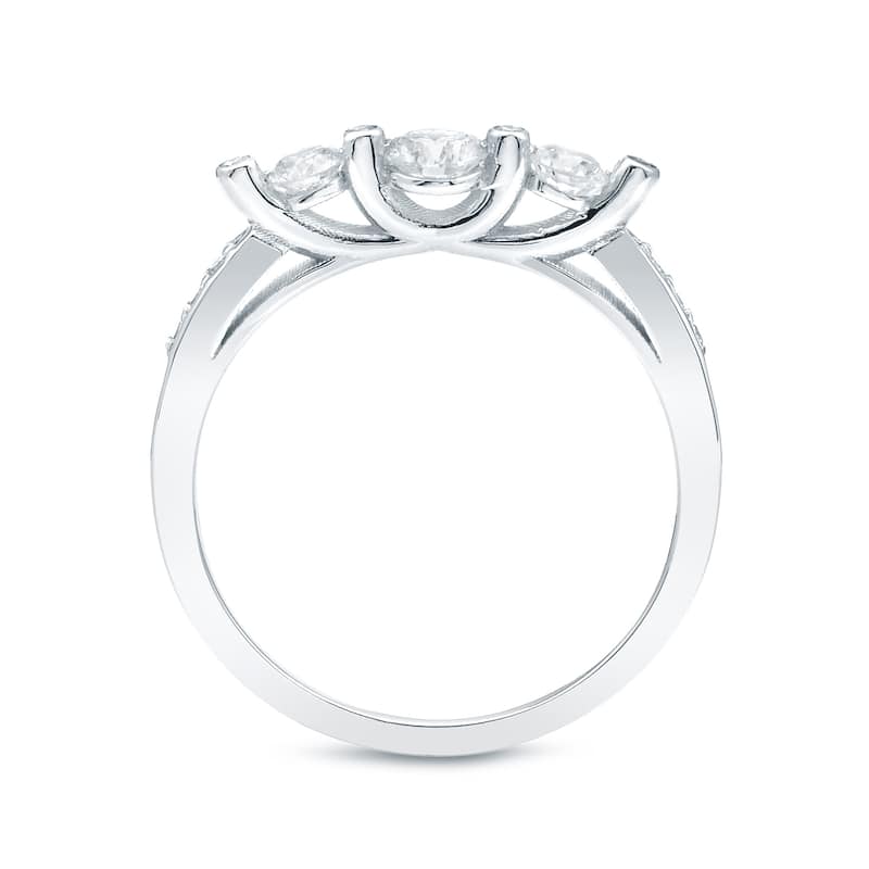 Auriya Unique 1/2ctw 3 Stone Diamond Ring 14k Gold