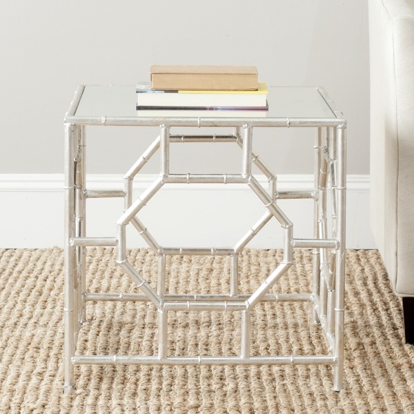 Safavieh Treasures Rory Silver/ Mirror Top Accent Table - 19" x 19" x 19"