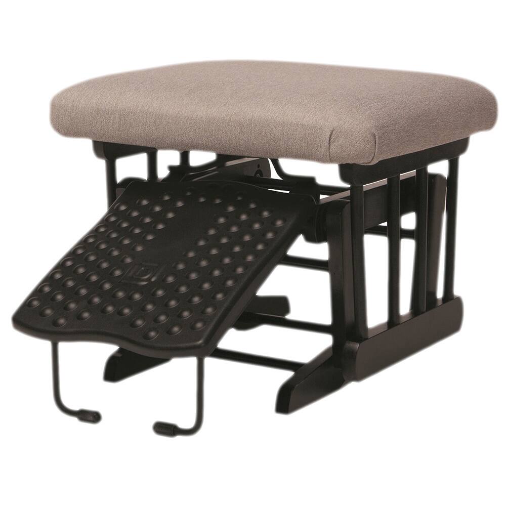 Dutailier Espresso/ Light Grey Nursing Ottoman for Sleigh and 2-post Gliders