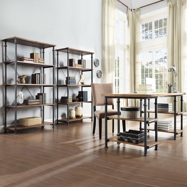 Shop Myra Vintage Industrial Modern 3-piece Desk and 40 ...
