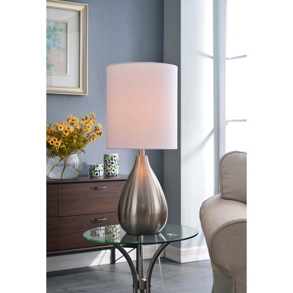 Molson Brushed Steel Modern Table Lamp