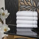 preview thumbnail 2 of 2, Authentic Plush Herringbone Weave Hotel and Spa Turkish Cotton White Hand Towels (Set of 4)