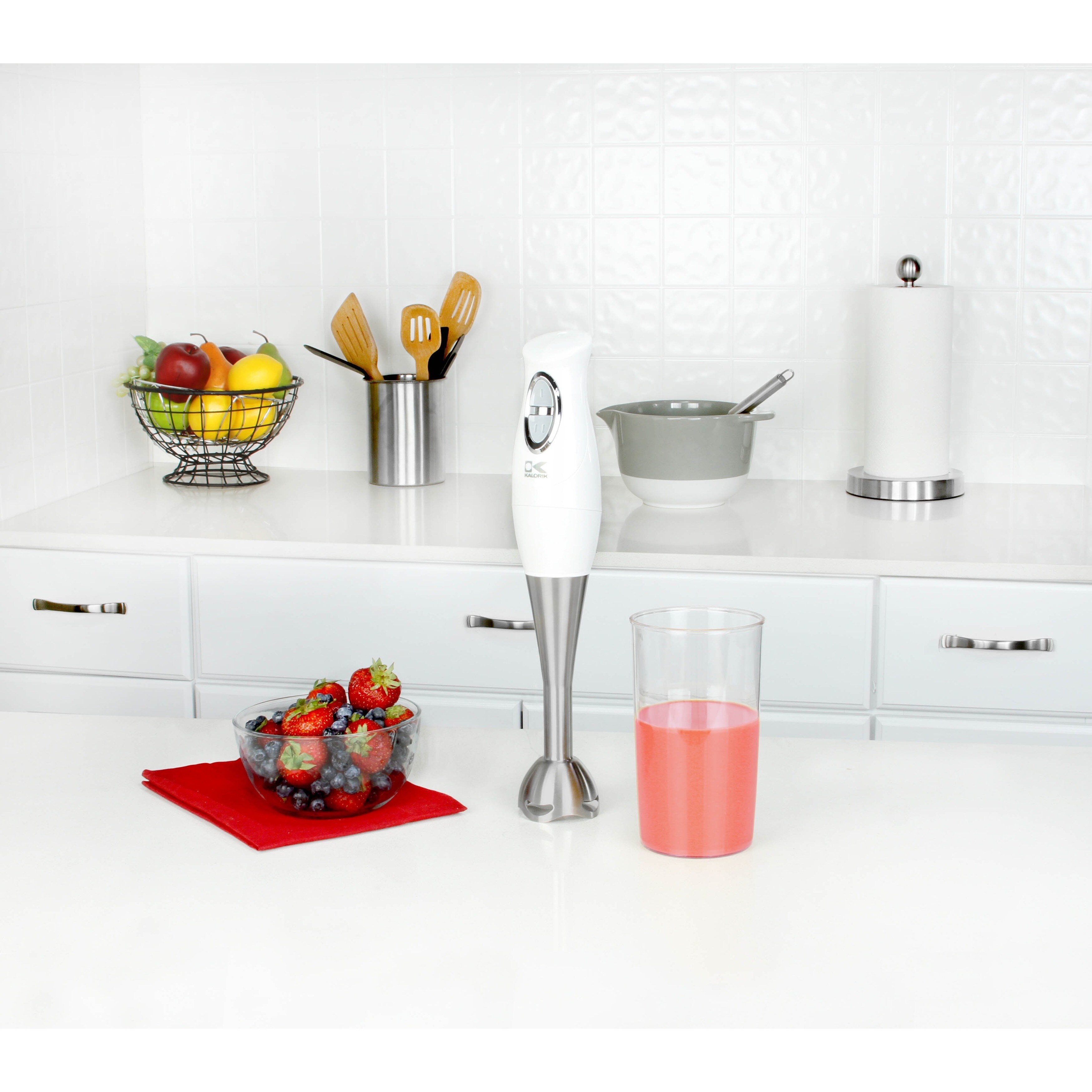 Kalorik Stainless Steel Stick Mixer and Mixing Cup Black