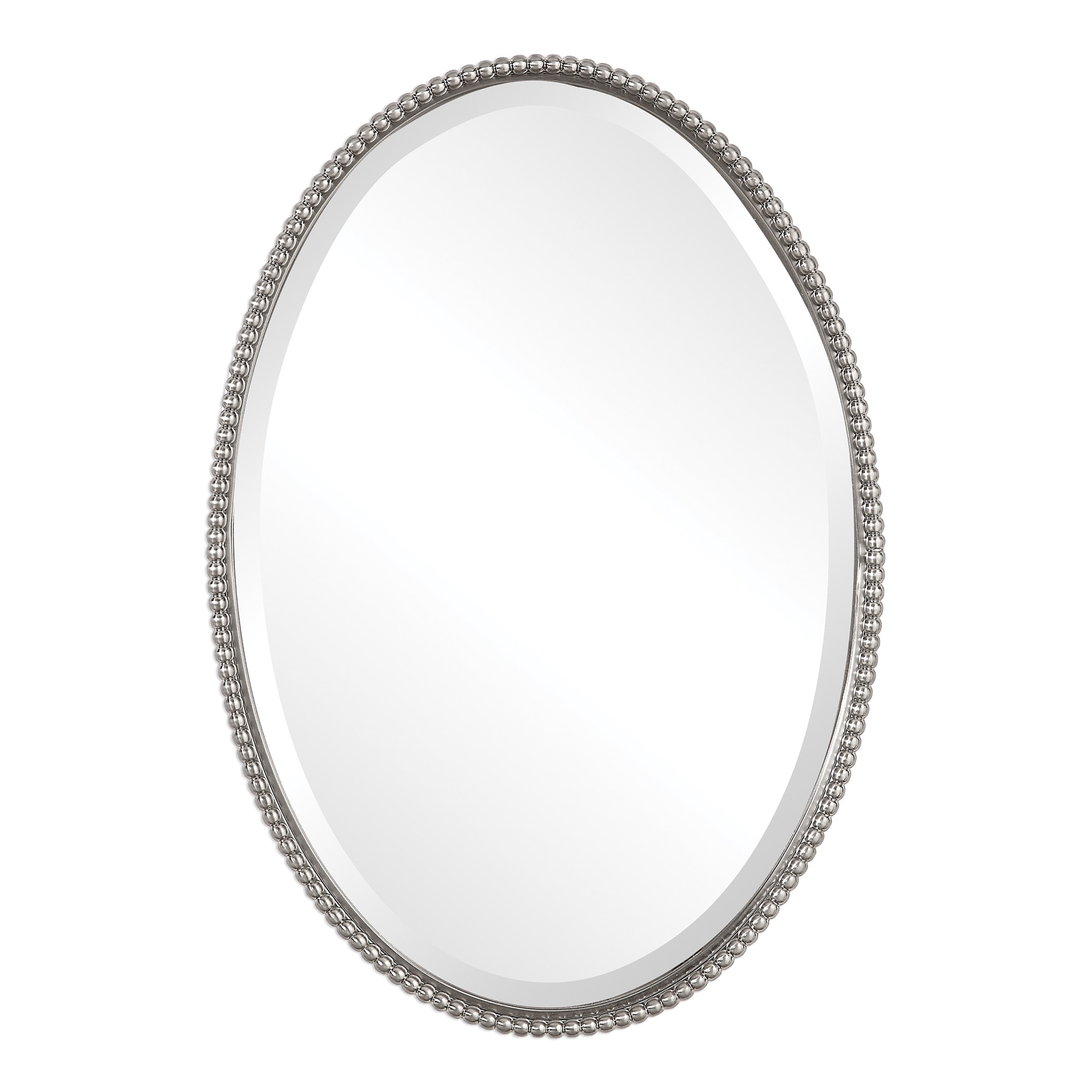 Uttermost Sherise Brushed Nickel Oval Mirror - Brushed Nickel - 22x32x1.75
