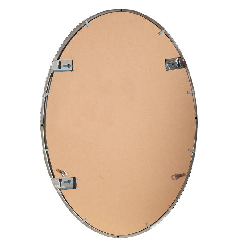 Uttermost Sherise Brushed Nickel Oval Mirror - Brushed Nickel - 22x32x1.75
