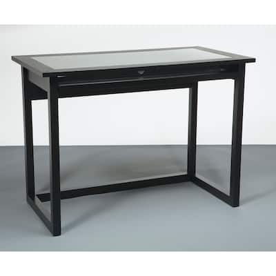 Meridian Tempered Glass Top Computer Desk