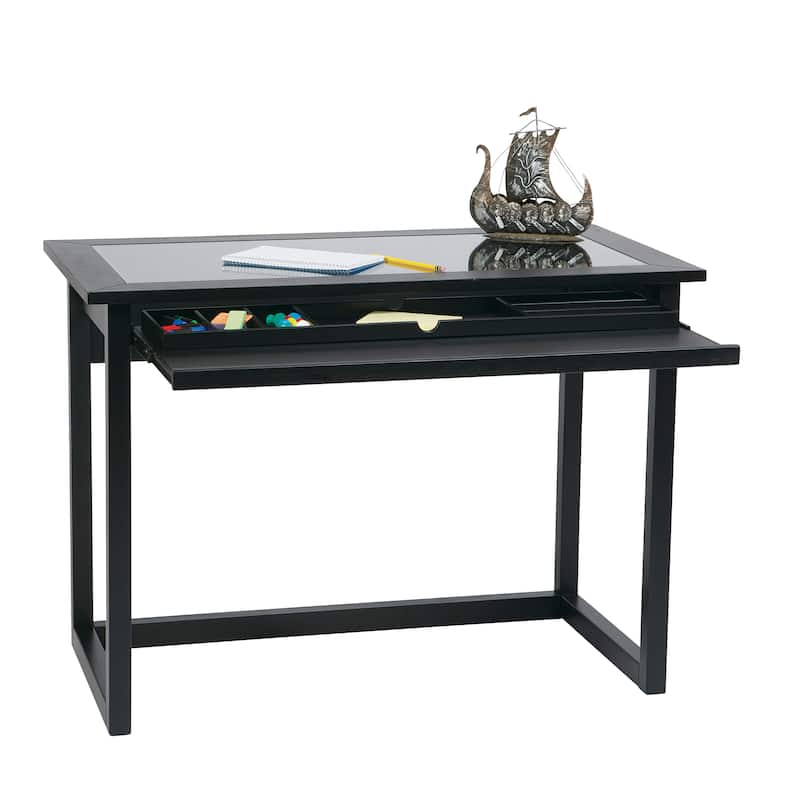 Meridian Tempered Glass Top Computer Desk