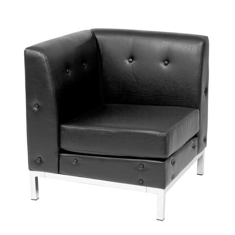 Wall Street Faux Leather Corner Chair