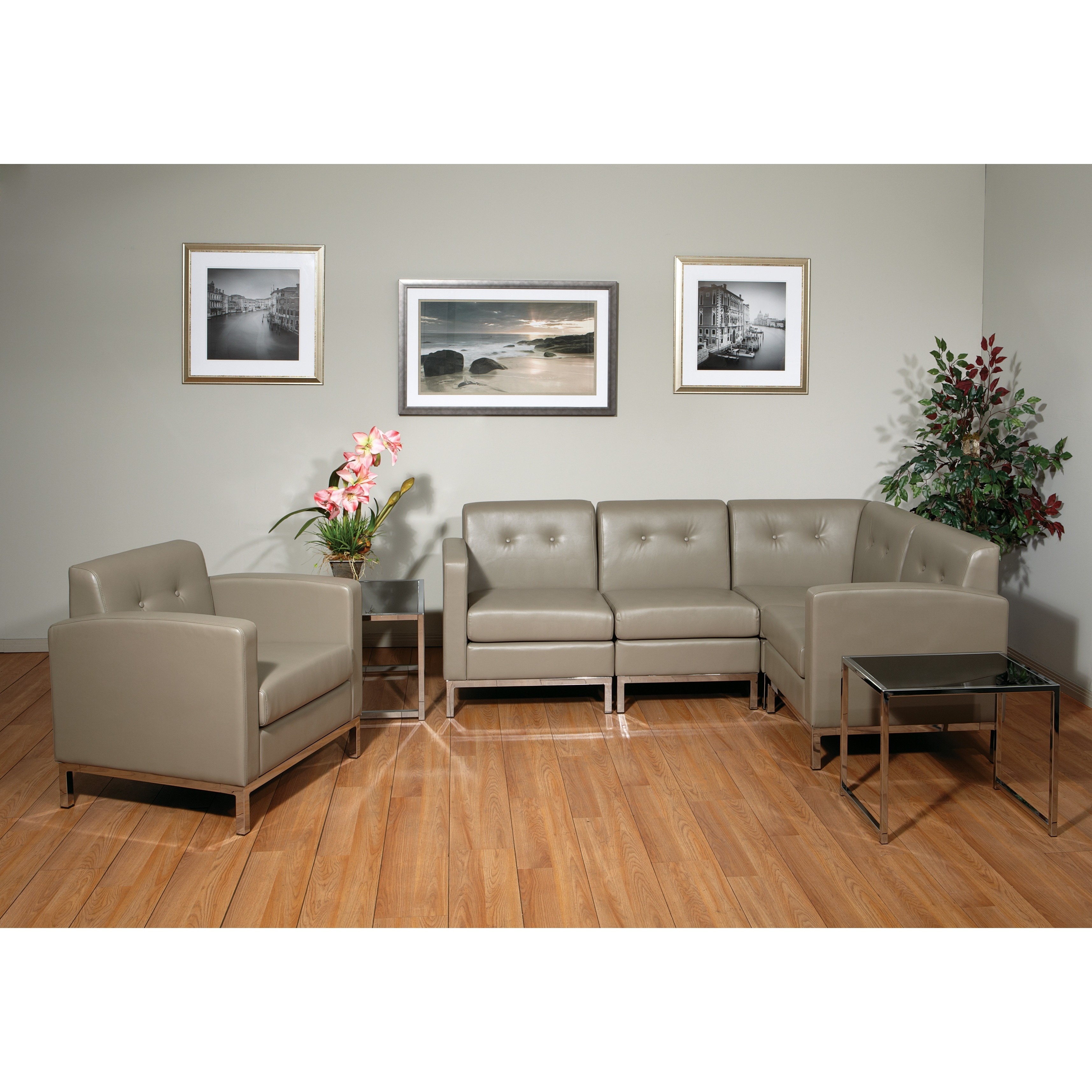 Wall Street Corner Chair in Faux Leather Office Star for sale online 