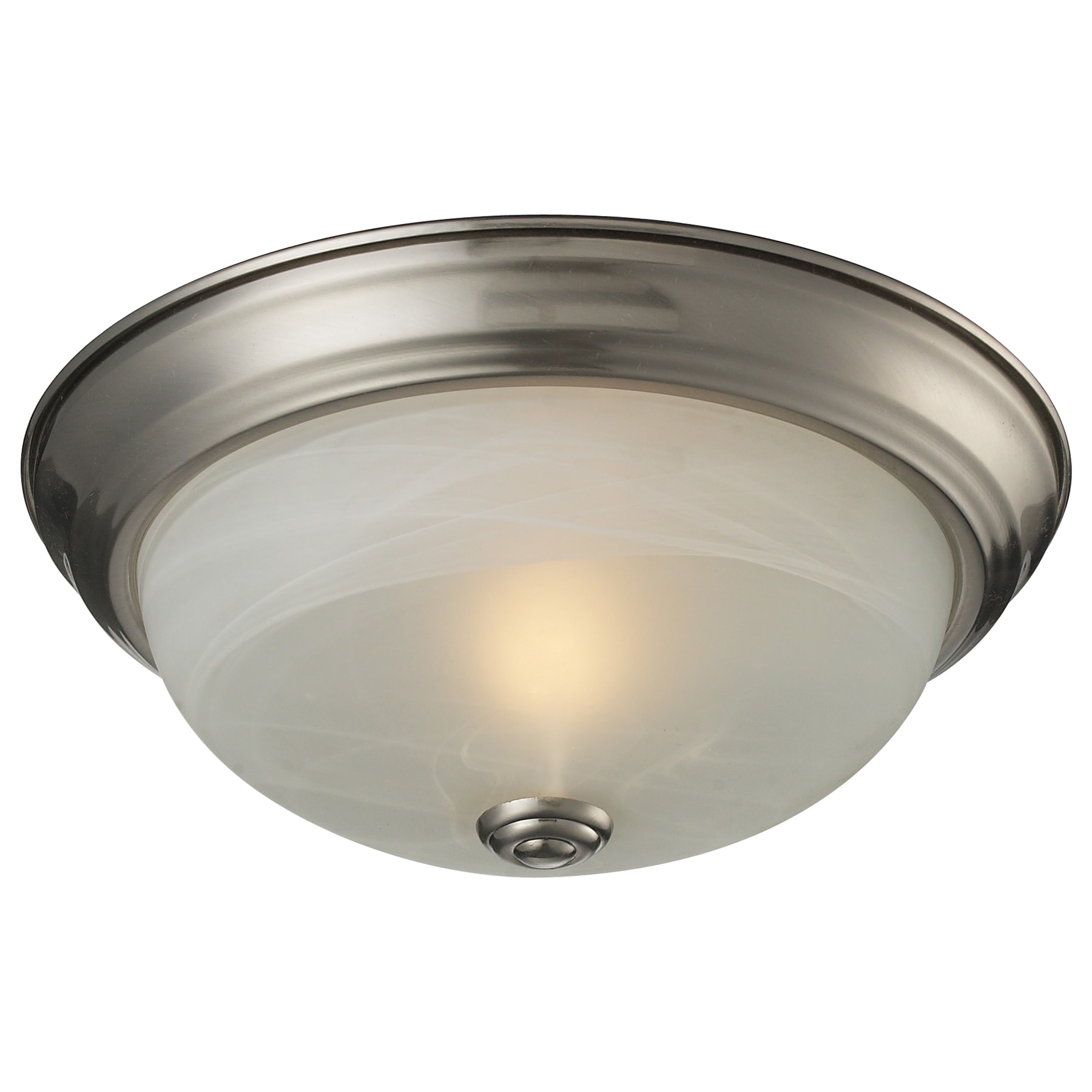 Athena 1 light Brushed Nickel Flush Mount