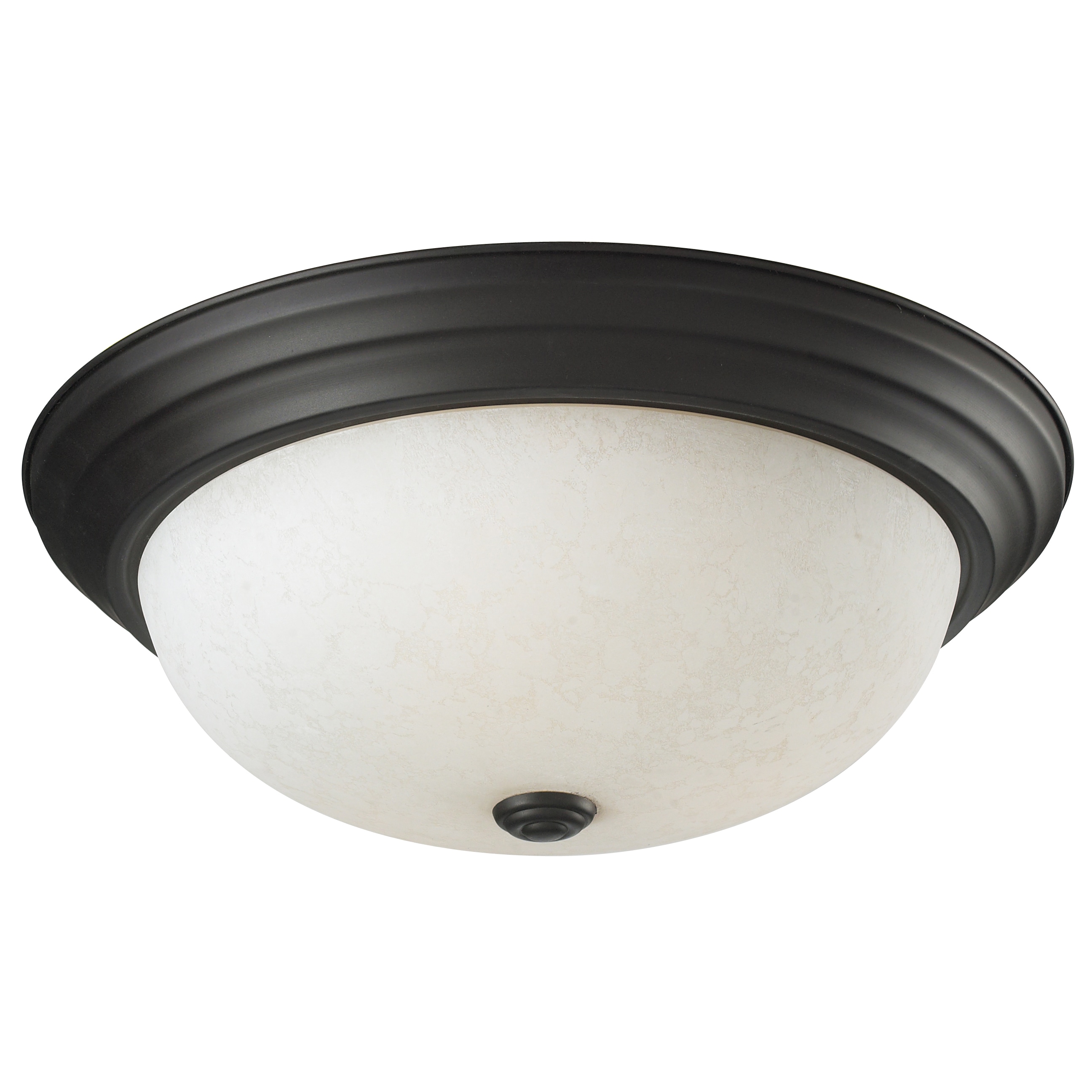 Athena Matte Modern Black Three light Ceiling Fixture