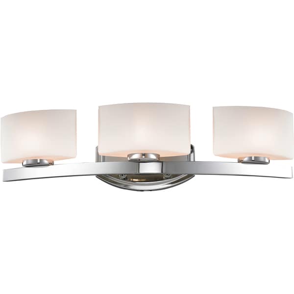 eLIGHT Dakota Four Light Brushed Nickel and Opal Glass Vanity Light