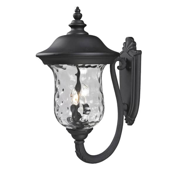 slide 1 of 1, Armstrong Black 3-light Outdoor Wall Fixture
