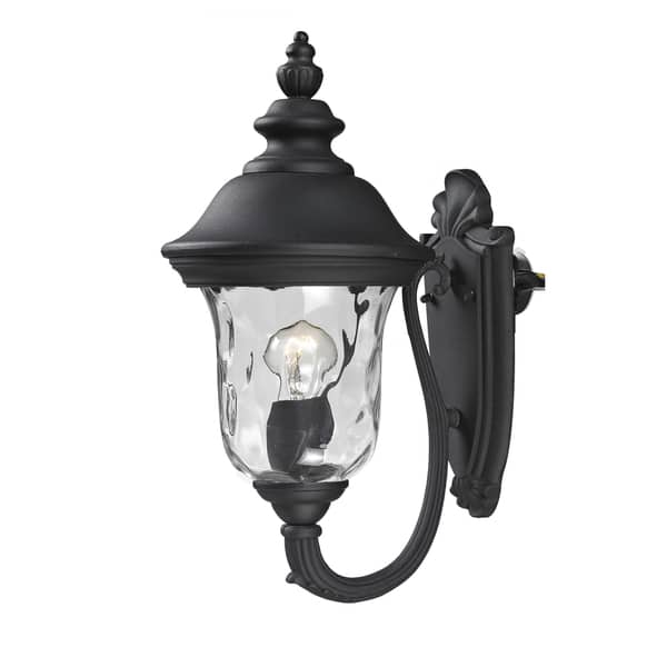 slide 1 of 1, Armstrong 1-light Black Outdoor Wall Light.