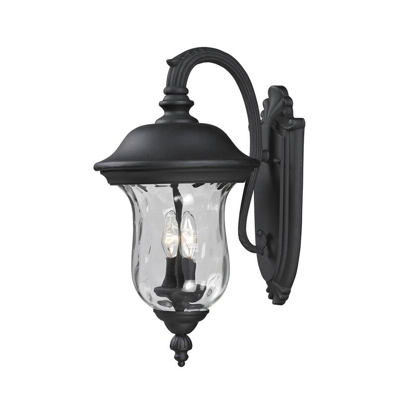 Armstrong 2-light Black Outdoor Wall Light