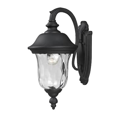 Armstrong 2-light Black Outdoor Wall Mount Light