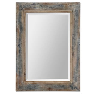 Uttermost Bozeman Distressed Blue Mirror
