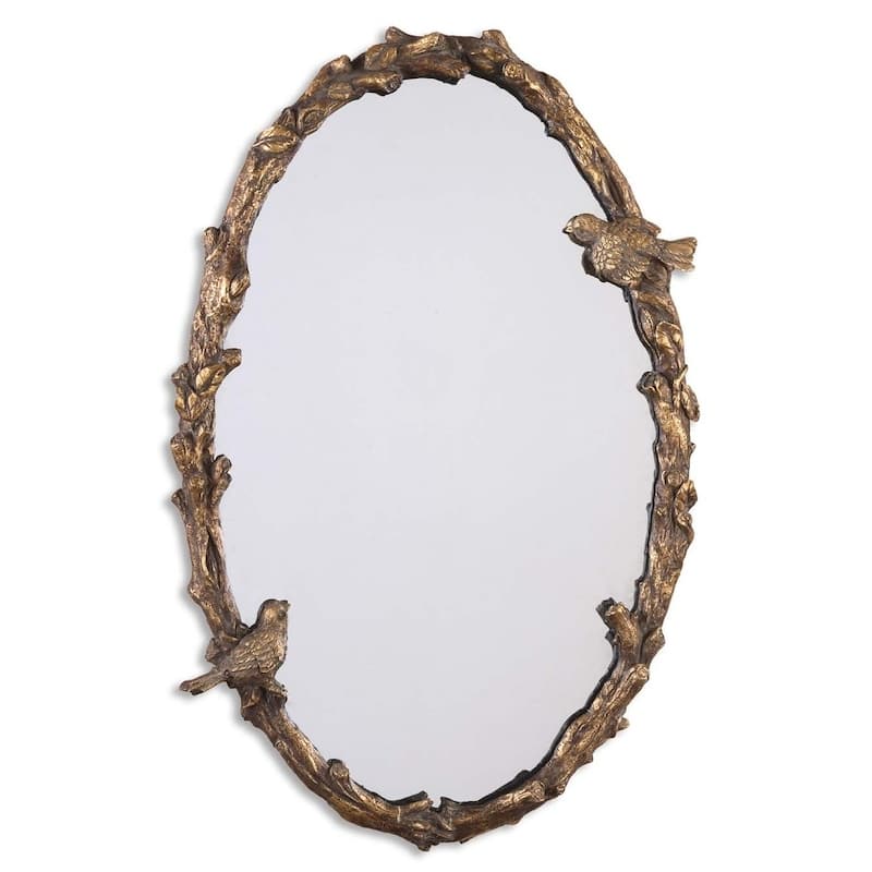 Uttermost 'Paza' Oval Vine Gold Mirror - 22x33.75x3