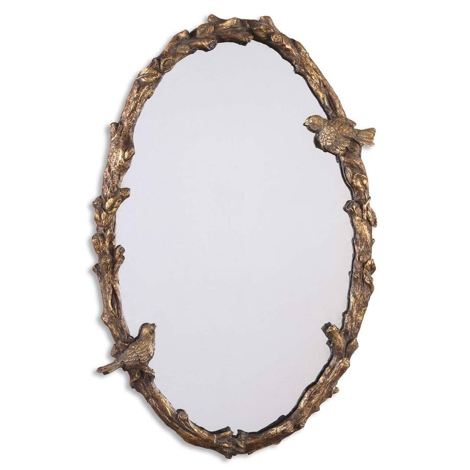 Uttermost 'Paza' Oval Vine Gold Mirror - 22x33.75x3