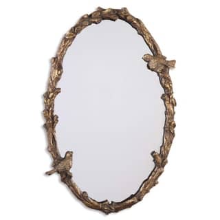 Uttermost 'Paza' Oval Vine Gold Mirror - 22x33.75x3