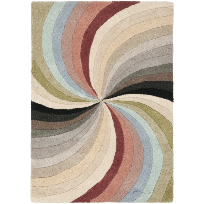 Handmade Soho Vortex New Zealand Wool Rug (2 X 3)