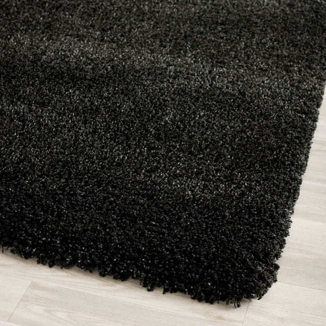 Cozy Solid Black Shag Rug (86 X 12)