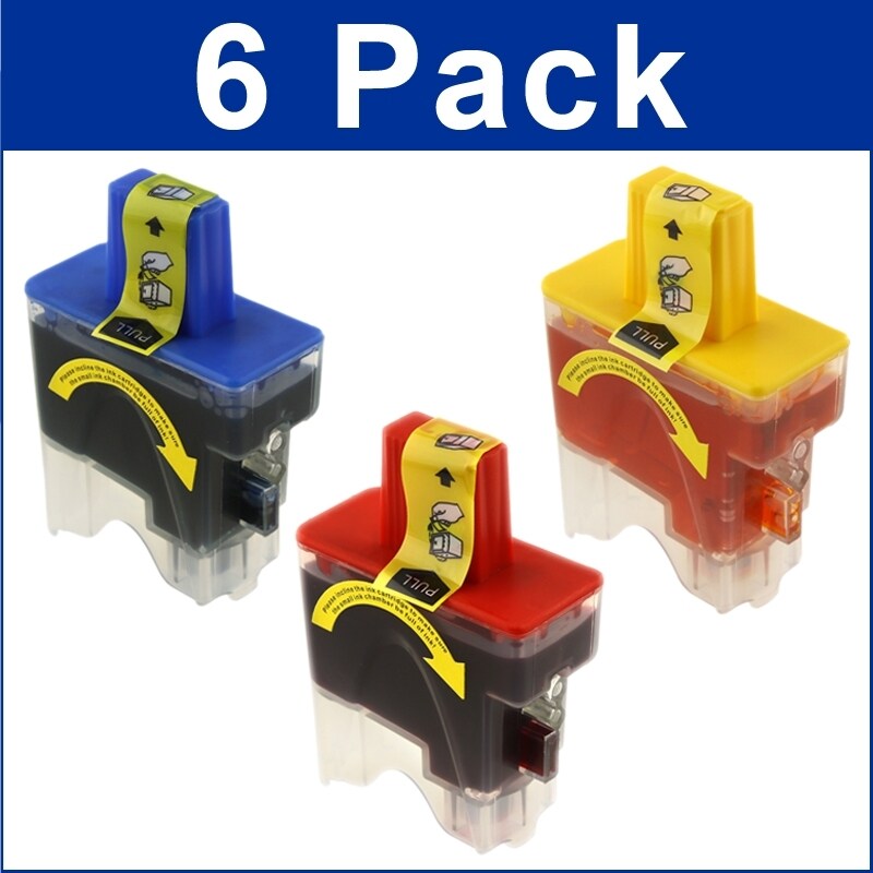 BasAcc Brother LC41 Compatible Color Combo Ink Set (Pack of 6) BasAcc Inkjet Cartridges