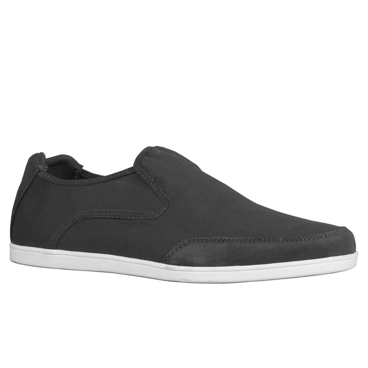 Lugz Mens Juve Charcoal Canvas/ Suede Slip on Shoes  