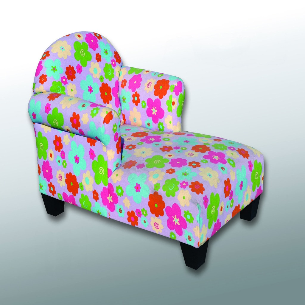 Addison Children's Flowered Two-arm Chaise Lounge Chair ...