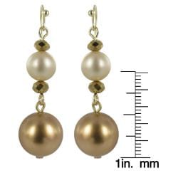 Roman Vintage Faux Pearl Cream Dangle Earrings Roman Fashion Earrings