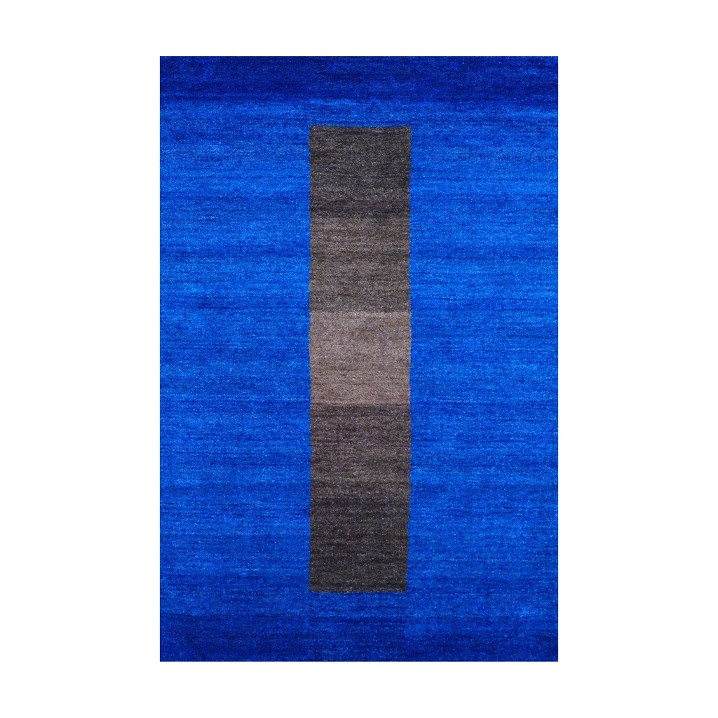 Indo Hand knotted Tibetan Blue Wool Rug (4 x 6)