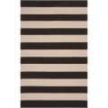 Hand-hooked Brown Snaring Indoor/Outdoor Stripe Area Rug - 9' x 12'