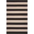 Hand-hooked Brown Snaring Indoor/Outdoor Stripe Area Rug (8' x 10')