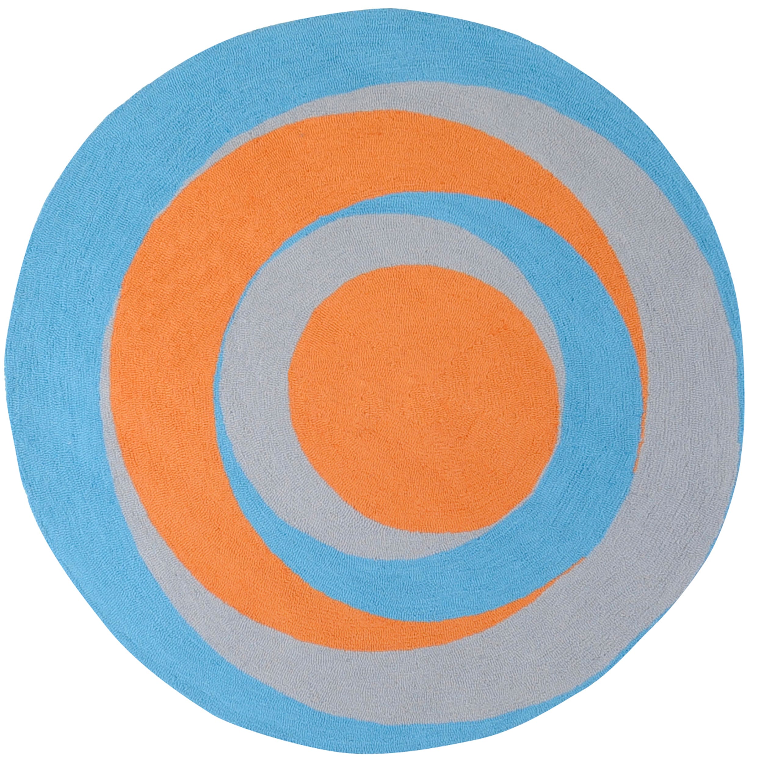 Hand hooked Blue Clifford Polyester Rug (8 Round) Today $264.99