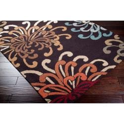 Hand tufted Brown Rosemary Wool Rug (3'3 x 5'3) Surya 3x5   4x6 Rugs