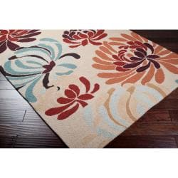 Hand tufted Beige Sage Wool Rug (3'3 x 5'3) Surya 3x5   4x6 Rugs