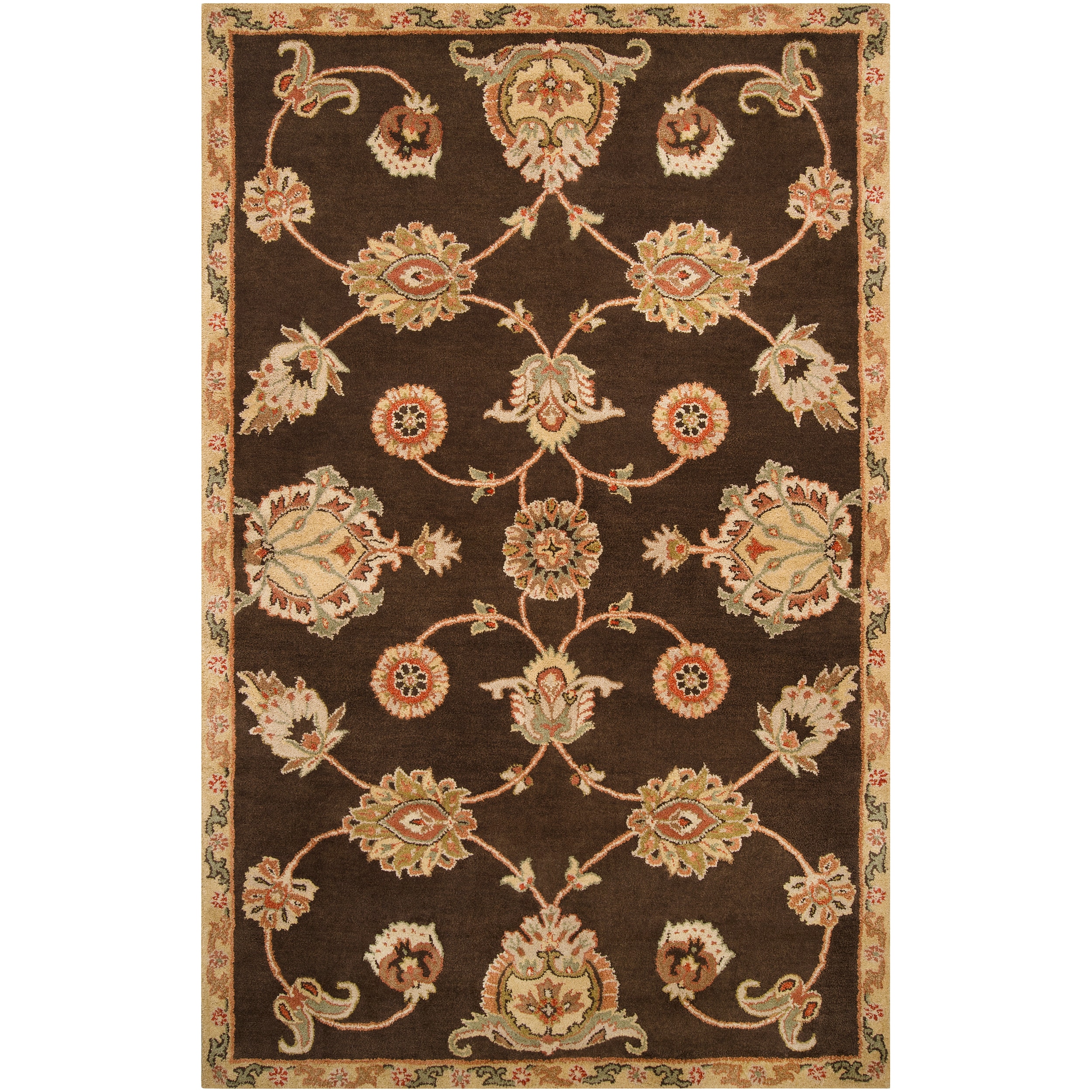 Hand tufted Brown Algo Wool Rug (33 X 53)