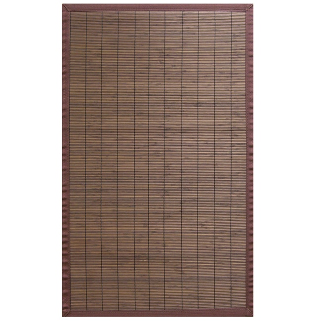 Espresso Bamboo Rug with Brown Border (5 x 8) Today $119.99 Sale $