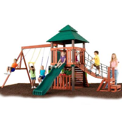 Swing-N-Slide Sherwood Tower Complete Wood Swing Set