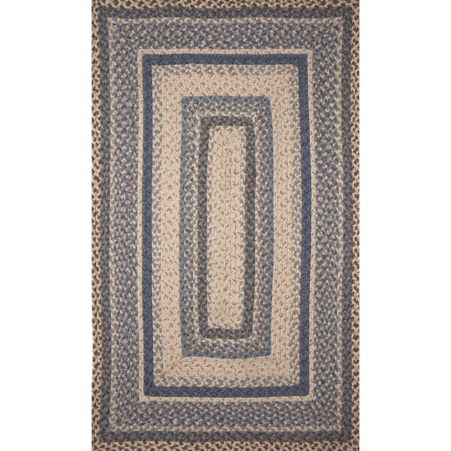 Ombre Denim Wool Rug (2' x 3') Accent Rugs