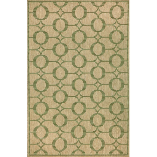 Grace Indoor/ Outdoor Green Rug (1'11 x 7'6) Runner Rugs