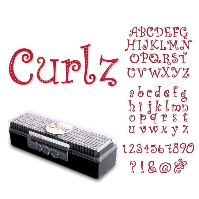 Sizzix Sizzlits Alphabet Curlz by me & my BIG ideas (Set of 35 Dies
