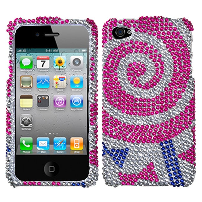 Premium Apple iPhone 4/4S Sugar Rush Lollipop Rhinestone Case MyBat Cases & Holders