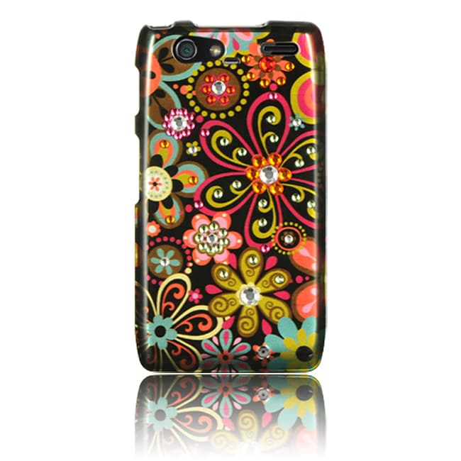 Luxmo Flower Spotted Rhinestone Case for Motorola Droid Razr Maxx 