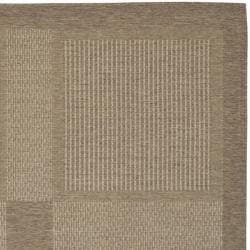 Poolside Brown/ Natural Indoor Outdoor Rug (6'7 Square) Safavieh Round/Oval/Square